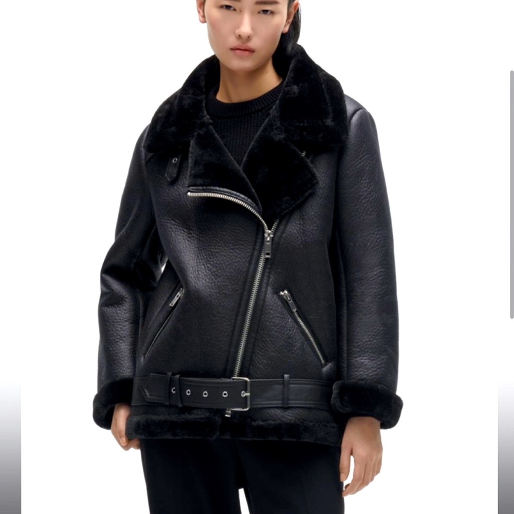 Zara - double-sided belted jacket - Black